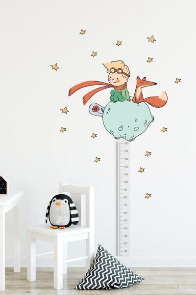 Think And Print Küçük Prens Boy Ölçer Duvar Sticker Seti