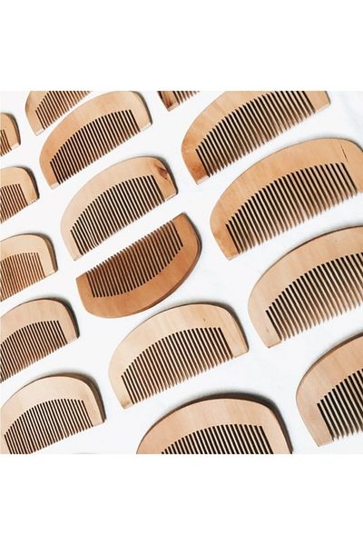 Dream Plus 25 Pieces Natural Wooden Baby and Children's Comb Macrame Combing Comb Henna Engagement Concept Gift