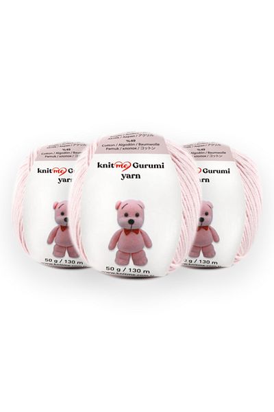 knitme GURUMI 3 Πακέτο Amigurumi, Πλεκτό Χέρι Punch Σχοινί Taka Yarn (KA4004)