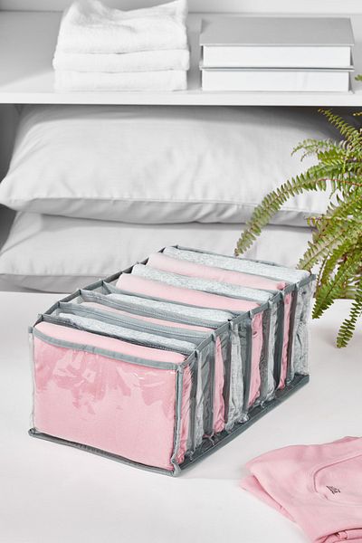 Serstil 8-Compartment Transparent Drawer Organizer - Large