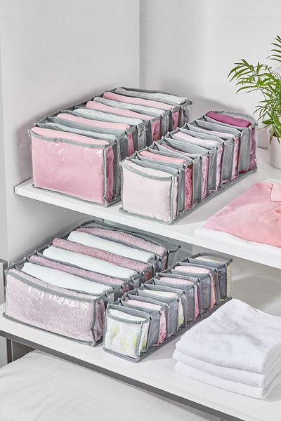 Serstil 8-Compartment Transparent Drawer Organizer - Large