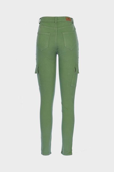 CROSS JEANS Hazel Khaki High Waist Skinny Fit Cargo Pocket Jean Pants C 4527-015