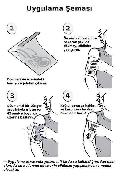 Everglow Jewelry Kuş Tüyü Minimal Geçici Dövme Tatto