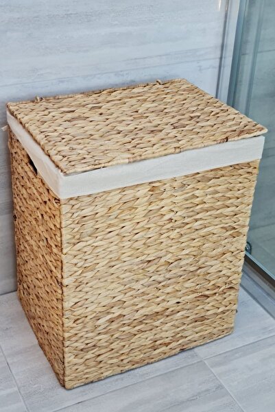 Digithome Dikdörtgen Katlanabilir Hasır Su Sümbülü Kirli Çamaşır Sepeti Cl-11046 C1-1-121