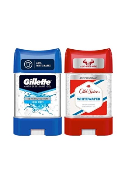 Gillette Antiperspirant Anti Cool Wave Jel 70 ml + Old Spice White Water Clea...