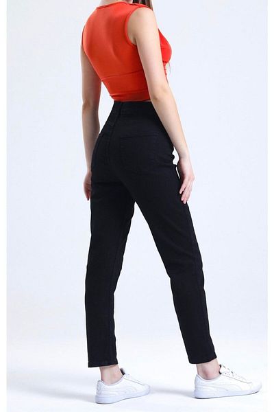 LAMİRAMOOD Black Mom Jean High Waist Stretchy Jeans