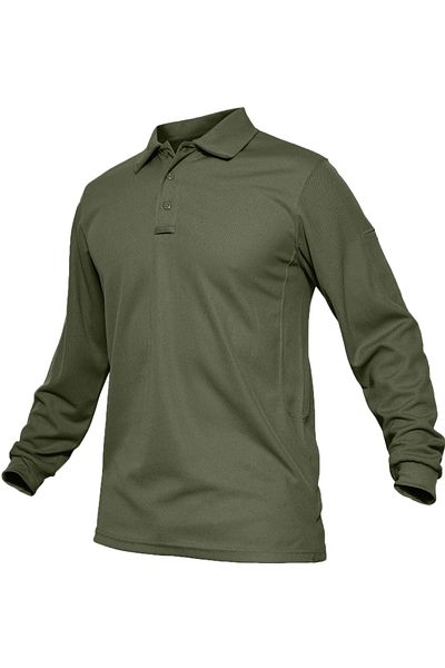 GHASSY CO. Men's Golf Polo Pike Long Sleeve T-Shirt