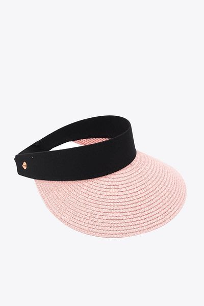 Goldmine Women's Straw Visor Tennis Hat Pink