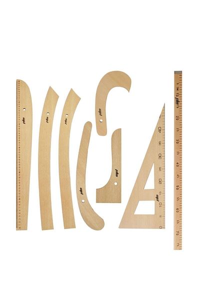 Bayar Kumaş 8 Piece Set - 8 Piece Wooden Riga Set - Riga Set - Ruler wooden-riga-set