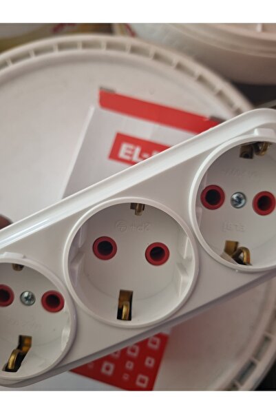 VİKO Elbi Üçlü Topraklı Yonca Fiş Priz