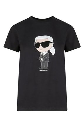 Karl Lagerfeld Bisiklet Yaka Bask l Siyah Kad n T Shirt 230W1700 Fiyat Yorumlar Trendyol