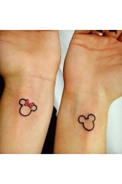 petit bijou Unisex Mickey Minnie Mouse, Superman Geçici Dövme, Sevgili,bff Bilek,kol,göğüs Arası Dövme,tattoo
