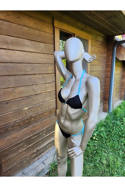 Secret Passion Lingerie SET BIKINI CU FÂNĂ ALBASTRU DESCHIS TEHĂ NAGĂ 1080