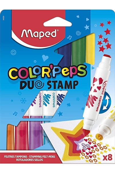 Maped Color'Peps Duo Stamp Jumbo Felt Pen 8 Colors846808