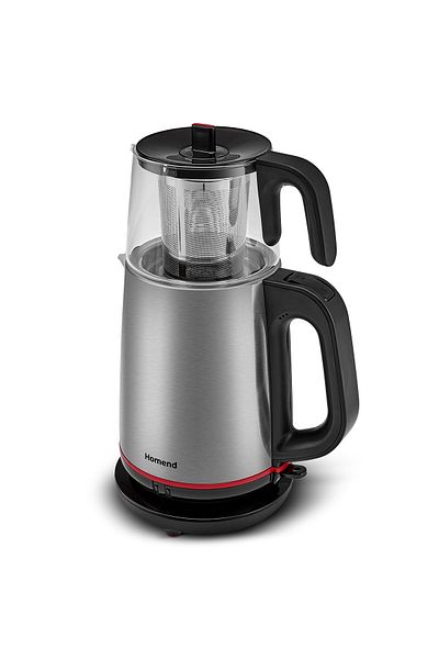HOMEND Royaltea 1750H Inox Black Tea Machine with Glass Teapot