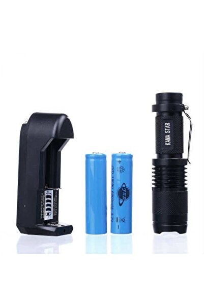 Kama Star Km-87 Zoomlu Cep Feneri Şarjlı