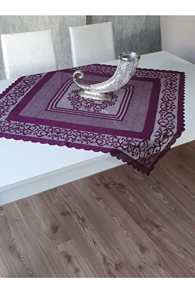 WENESSİ Coperta Fiskos tricotată cu model otoman - violet