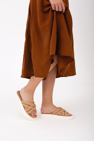 Tamer Tanca Women's Genuine Leather Daily Slippers 878 105 Byn Trlk Y22