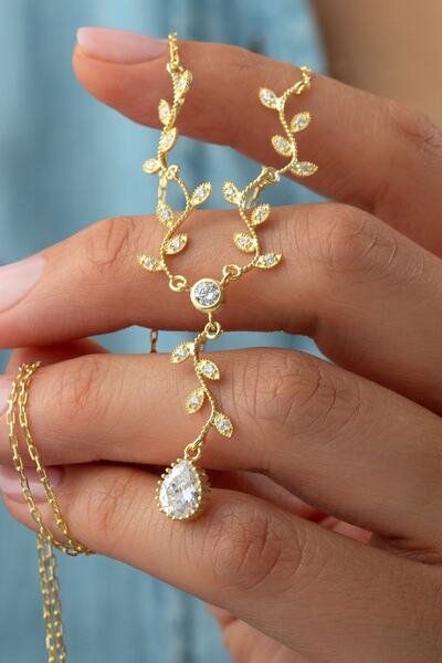 Silvano Jewelry 925 Ayar Gümüş Sarmaşık Elegant Kolye