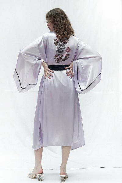 Mita Concept Bat Sleeve Lilac Kimono