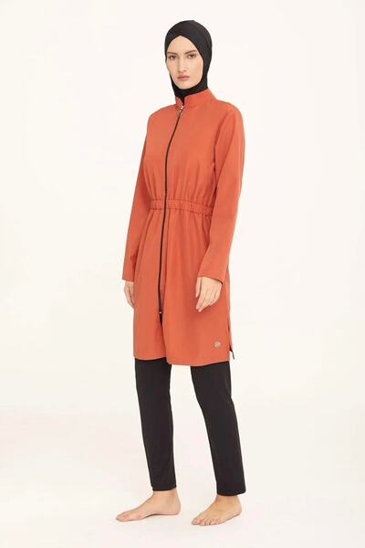 MEBA Ολόσωμο μαγιό Hijab με μακρυμάνικο φερμουάρ Rozamay