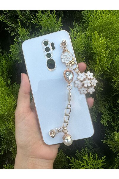 Aksesuarda Moda حافظة متوافقة مع هاتف اوبو A5-A9 2020 مزخرفة بالزهور والأحجار...