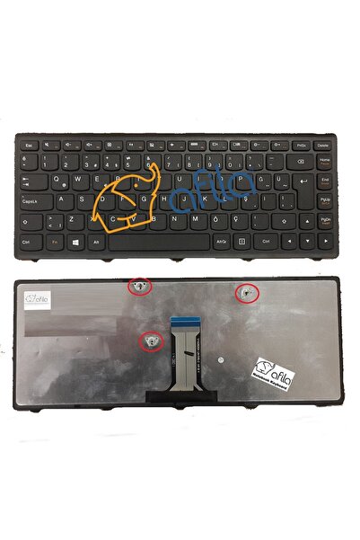 LENOVO Flex 14 T5E1-TUR, G400S, S410P, Z410 Notebook Klavyesi - (Siyah TR)