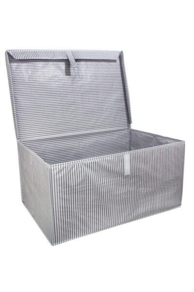 ALAS Mega Καλυμμένο Ριγέ Γκρι Κουτί - 60x40x30