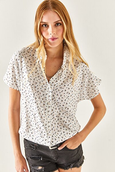 Olalook Жіноча зірка коричнева з візерунком кажана з тканої віскози Сорочка GML19001131