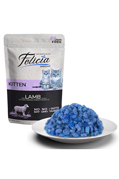 Felicia Tahılsız 85 gr Pouch Yavru Kuzu Etli Yaş Kedi Maması 12 Adet 159079