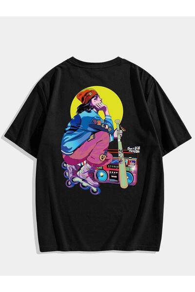 Jose Clothing ΚΟΝΤΟΜΑΝΙΚΙ ΜΠΛΟΥΖΑ UNISEX ΜΑΥΡΟ ΕΚΠΤΩΜΕΝΟ OVERSIZE