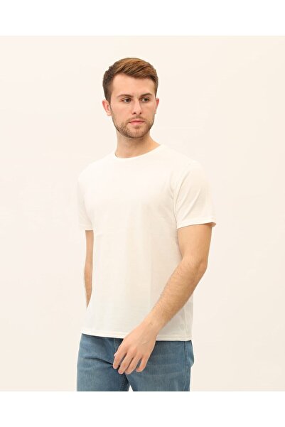 Kübra Tekstil Чоловічий Lupinn Білий футболка з принтом на спині