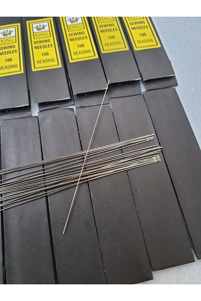 King 10cm Long Bead needle - 1 Card = 20 needle