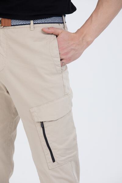 Wise Чоловічі бавовняні штани з поясом у подарунок