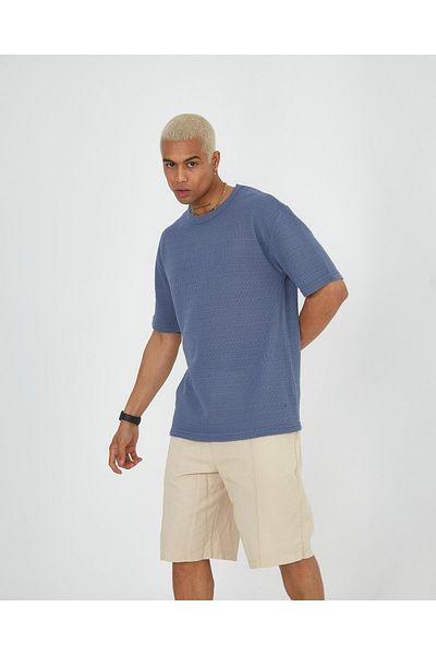 The Champ Clothing Καλοκαιρινό μπλουζάκι με ριγέ πλεκτά