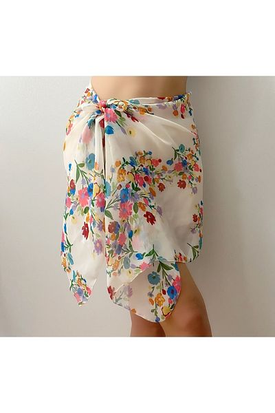 quella atelier Floral Patterned Pareo Sarong