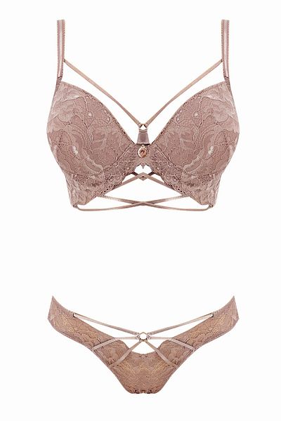 Le Jardin Set de sutien din silicon cu dungi Lejardin pentru femei, cu suport