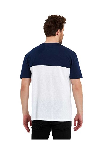 Adams Чоловічий екіпаж горловина блок кольоровий регулярний приталений з принтом Tisort