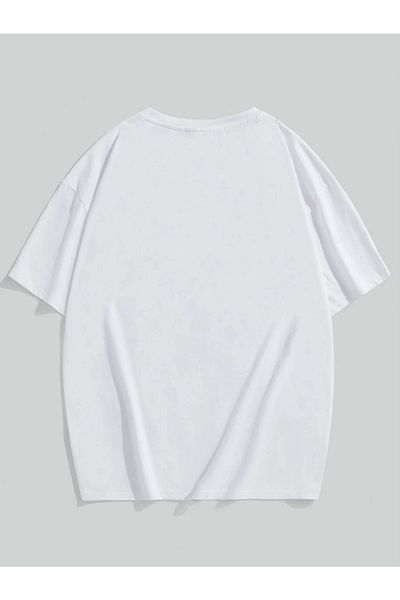 Jose Clothing UNISEX ΛΕΥΚΟ ΤΥΠΩΜΕΝΟ ΥΠΕΡΜΕΓΕΘΕΣ ΚΟΝΤΟΜΑΝΙΚΙ ΜΠΟΥΛΟΣ