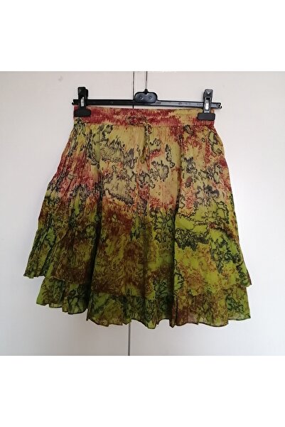 Butik Tülin Otantik pamuk tülbent bej bordo yeşil renkli püskürtme batik çift...