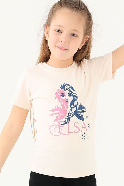 Frozen D4804-2 T-Shirt για κορίτσια βανίλια