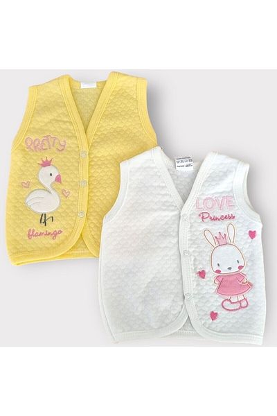 morwind Baby Girl Vest Organic 100% Cotton Quilted Vest