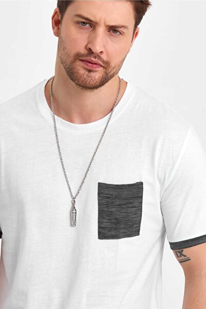 rammers Мъжка тениска с къс ръкав, джоб и кант на ръкава, 100% памук