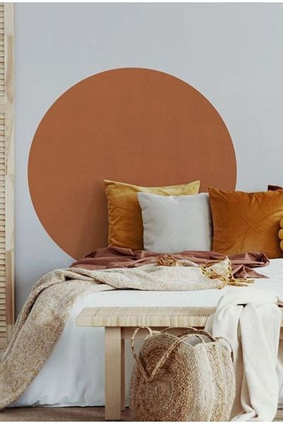Baskı Madeni Boho Style Round Wall Sticker