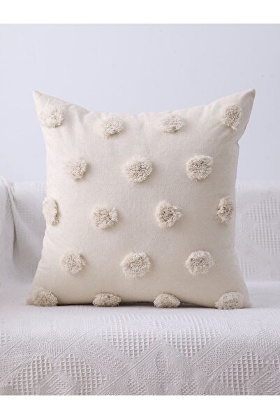 Miss California Ponponlu Keten Kırlent Kılıfı