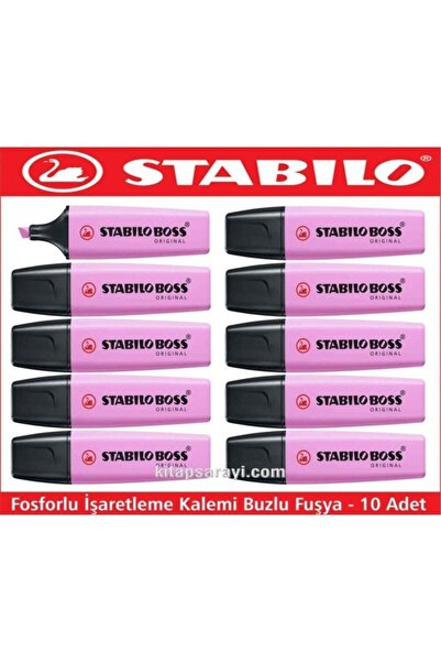 Stabilo Fosforlu Kalem Boss Pastel-buzlu Fuşya 70/158 - 10'lu Paket