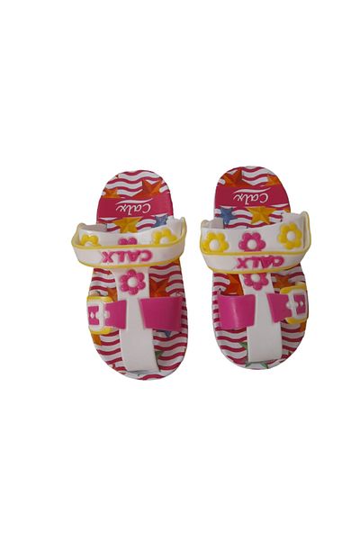 Calx Sandale de mers zilnic pentru fete, galben-roz, cu stea, papuci