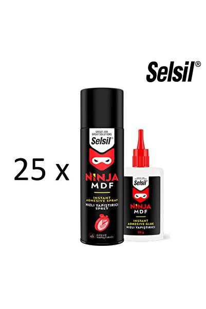 Selsil MDF Kit Hızlı Yapıştırıcı 400ml+100gr. (SET)- 25 Adet
