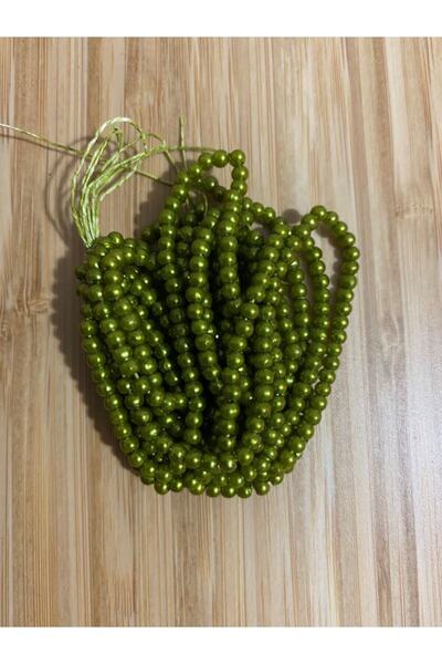 Nazarone Πέρλες 3mm Σετ 2 τεμαχίων. Χρώμα: Πράσινο Χένα. Περίπου 620-640 Τεμά...