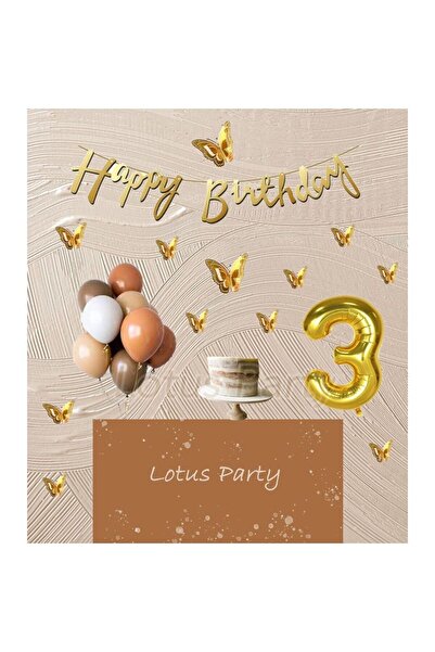 LOTUS PARTY 3-godišnji mini rođendanski set sa leptirima, metalizovani leptir...
